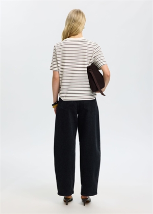 Essential ss striped boxy tee Delicioso Stripes Multi Stripes Selected Femme 